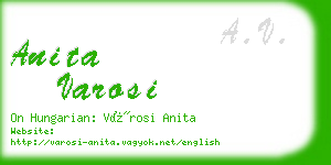 anita varosi business card